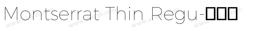 Montserrat Thin Regu字体转换